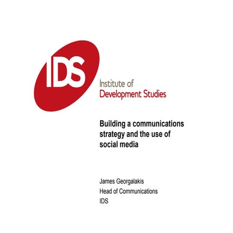 Communications strategy and social media for reseachers