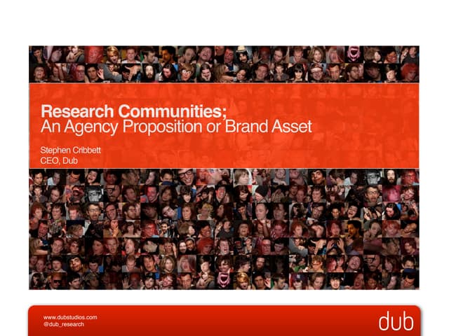 Research communities  an agency pro...