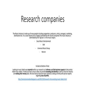 Research companies