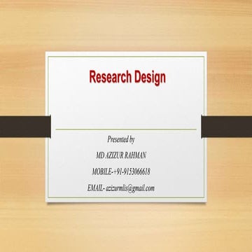 Research design