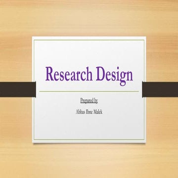 Research design | PPT