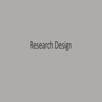 Research design