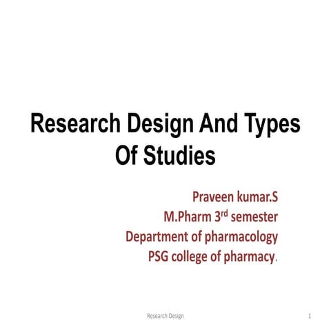Research design and types of studies.pptx | Educational Assessment ...