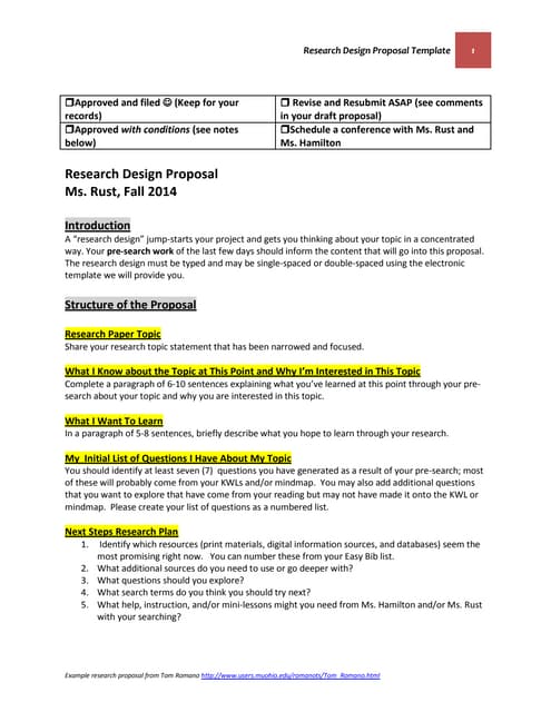 Research Design Proposal Template O...