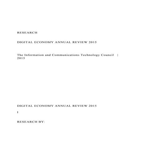 RESEARCH  DIGITAL ECONOMY ANNUAL REVIEW 2015  .docx