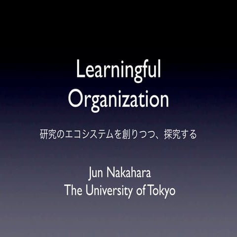 Creating Ecosystem of Research