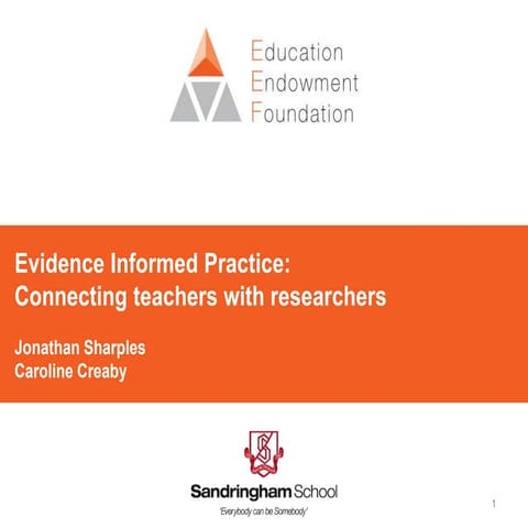 ResearchED Cambridge slides: E4F