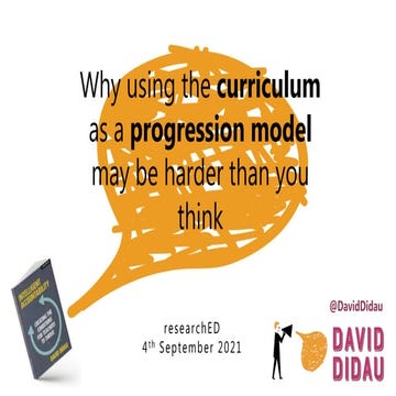 Research ed curriculum as progression model 2021