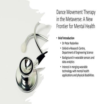 Dance Movement Therapy in the Metaverse: A New Frontier for Mental Health