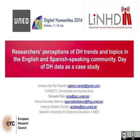 Researchers’ perceptions of DH trends and topics