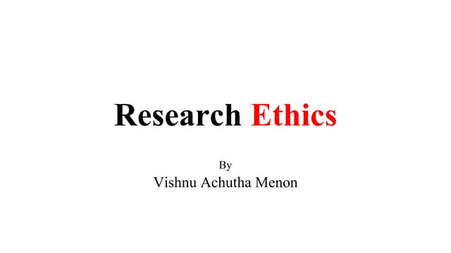 Research ethics