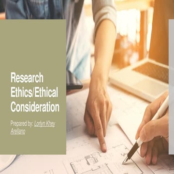 Ethical considerations in making a Research | PPTX