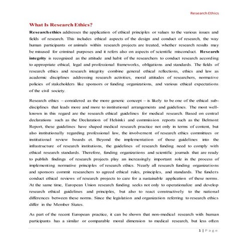 Research ethics