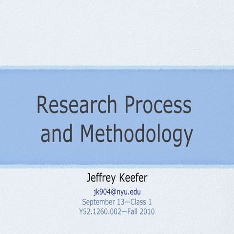 Research Process and Methodology FA10 class 1v15
