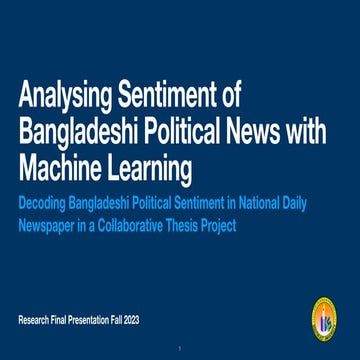 Analyzing Bangladeshi Political News Sentiment with Machine Learning