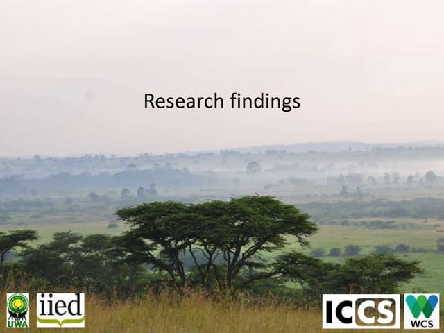 Building capacity for pro-poor responses to wildlife crime in Uganda: research findings