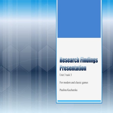 Research findings presentation task 3