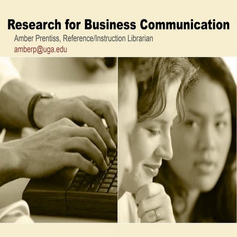 Research For Business Communication
