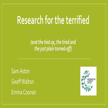 Research for the terrified