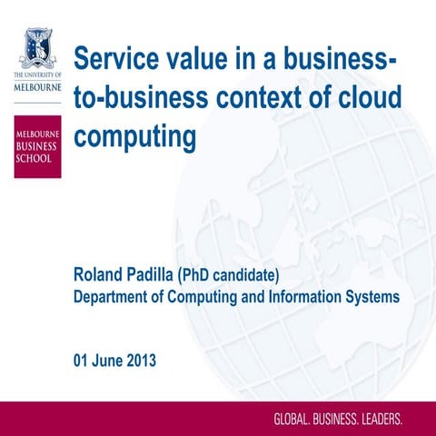 Measuring service value in a B2B context of cloud computing | PPT