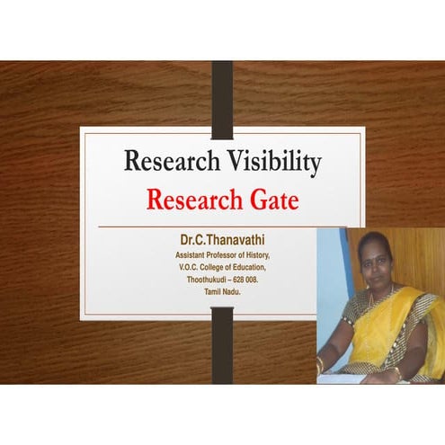 Research Gate Profile Dr.C.Thanavathi