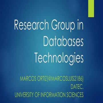 Research group in databases technologies