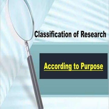 Researc (according to Purpose)