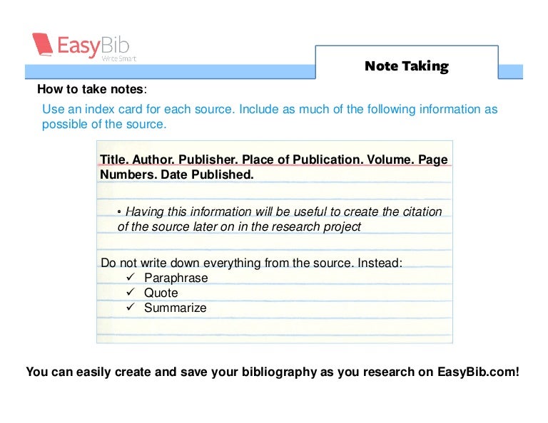 Research guide - note taking - 5