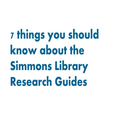 Research guides tour (February 2016)