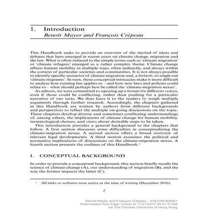 Research Handbook on Climate Change, Migration and the Law ...