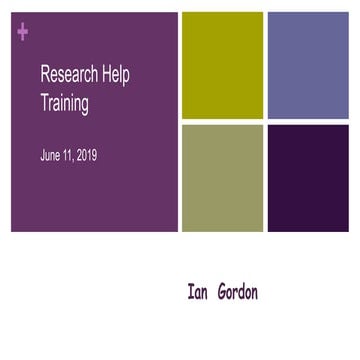 Research Help Training Session E ppt slides (June 11, 2019)