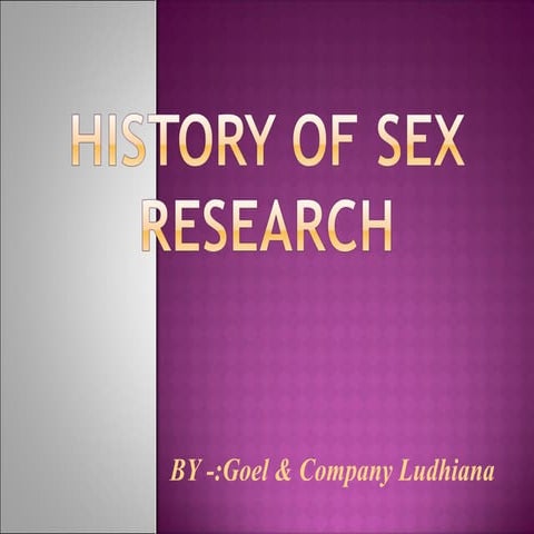 Research history of sex