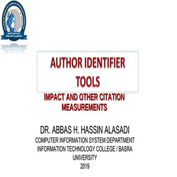 Author Identifier Tools | PPT