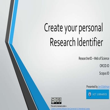 Research ID's - University of Cape Town Libraries