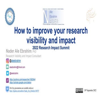 Improve research visibility for impact 