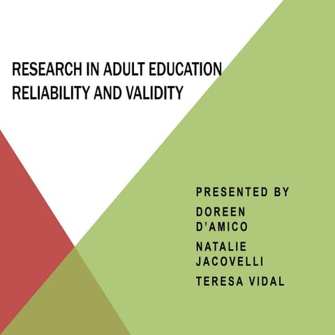 Research in Adult Education