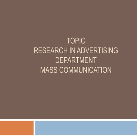 Advertising Research | PPTX