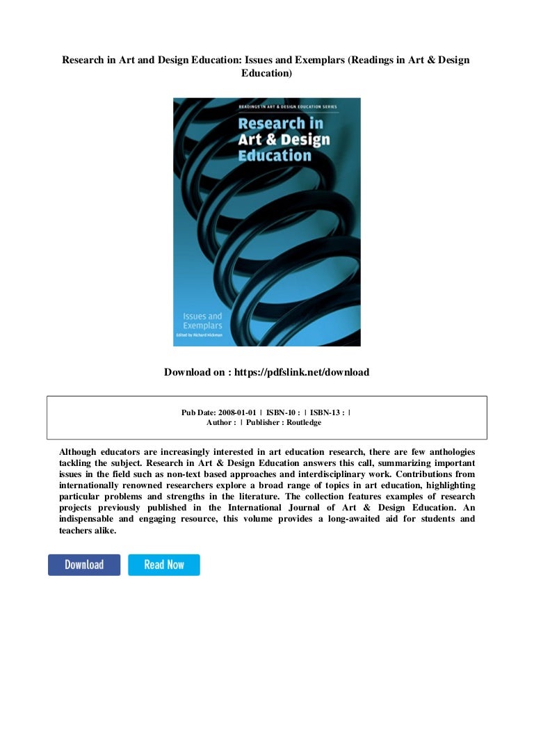Research in art and design education issues and exemplars (readings