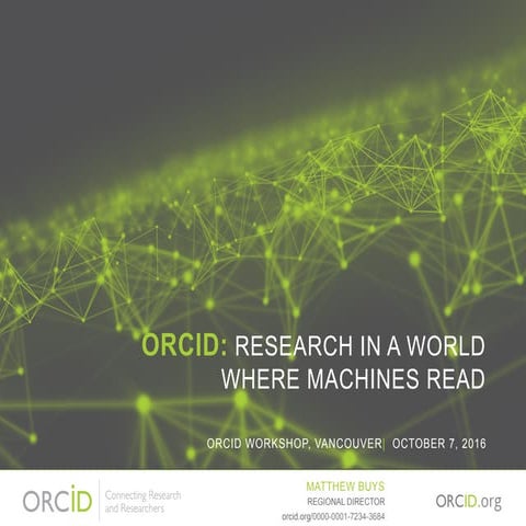 Research in a world where machines read (Matthew Buys)