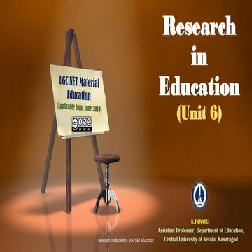 Research in Education (Unit 6) - UGC NET Education Paper II
