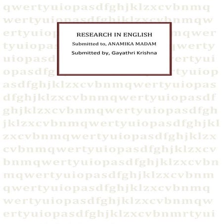 Research in English
