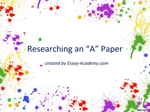 Research paper structure body