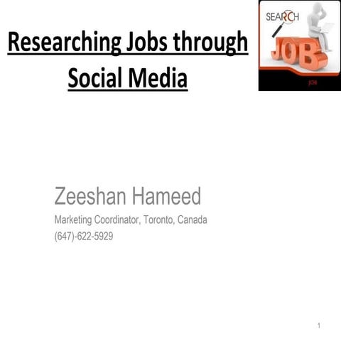 Researching jobs through social media