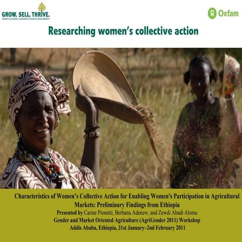 Characteristics of women’s collective action for enabling women's participati...