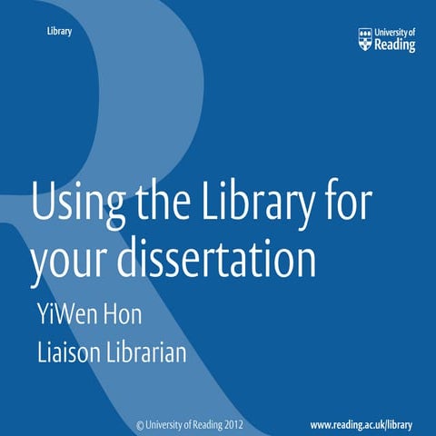 Researching your dissertation for MA Education students