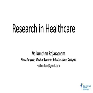 Research in healthcare