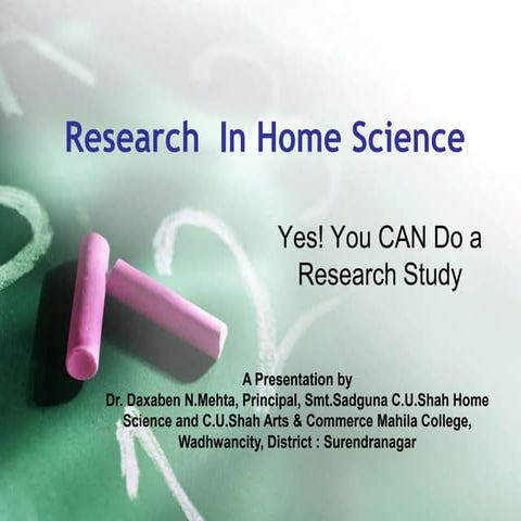 Research in home science