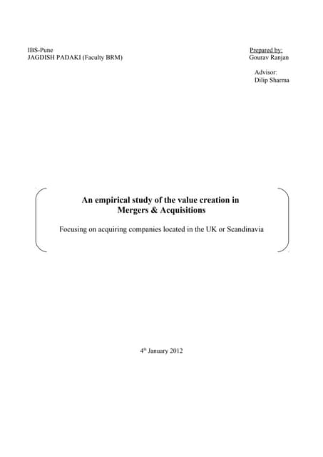 Dissertation bsc finance