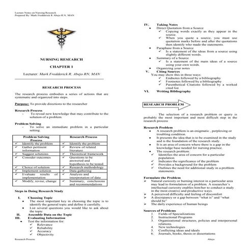 Research in Nursing Chapter 1