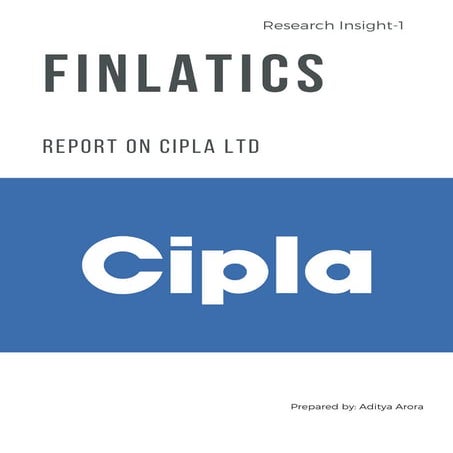 Research Report on Cipla Limited 